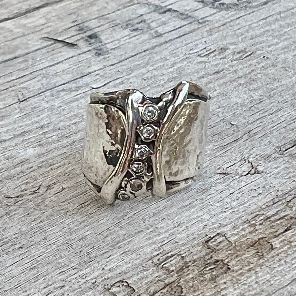 Silpada R1441 Sterling Silver and CZ ring Fits Sz 6